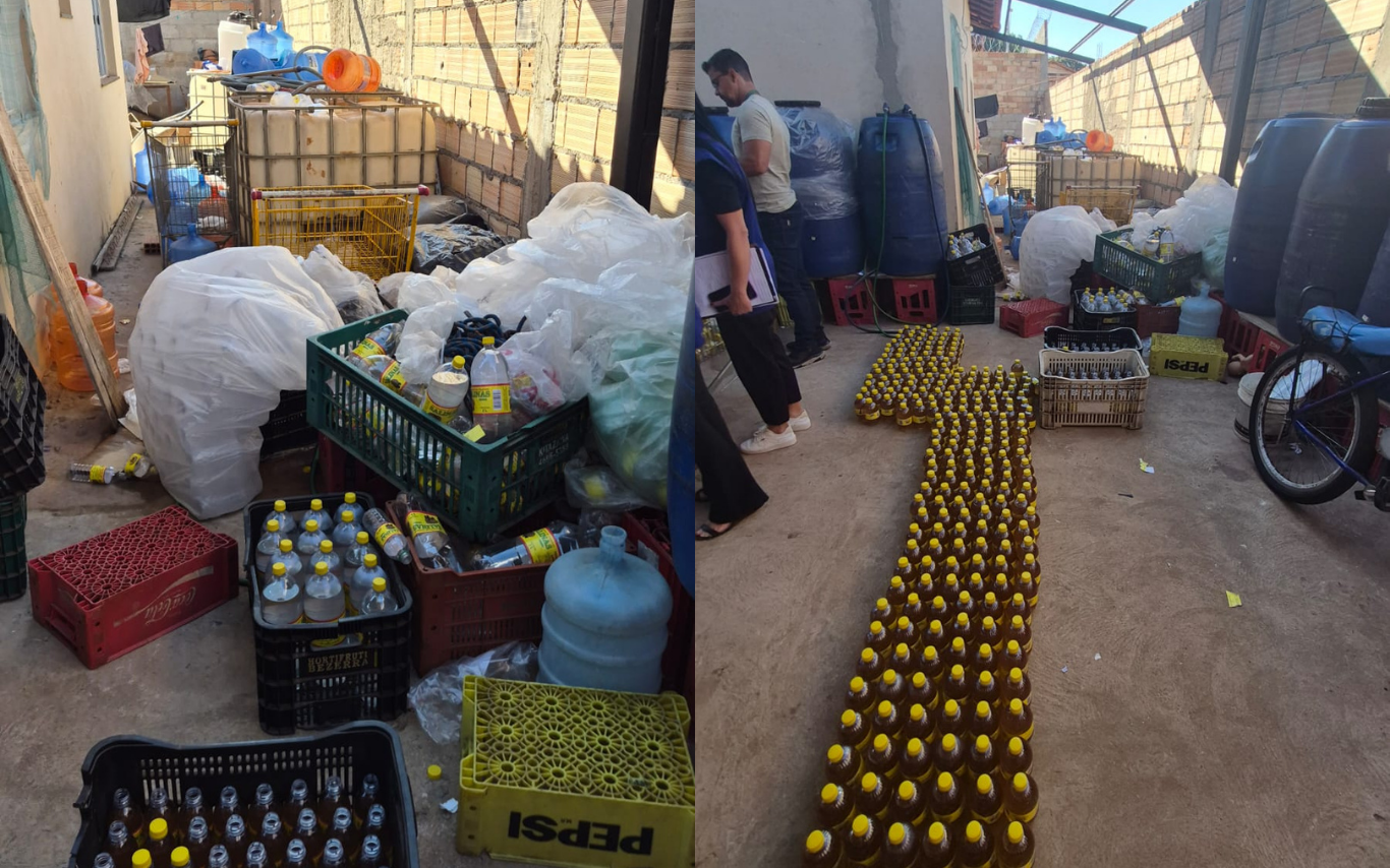 Fábrica clandestina de cachaça em Uberaba