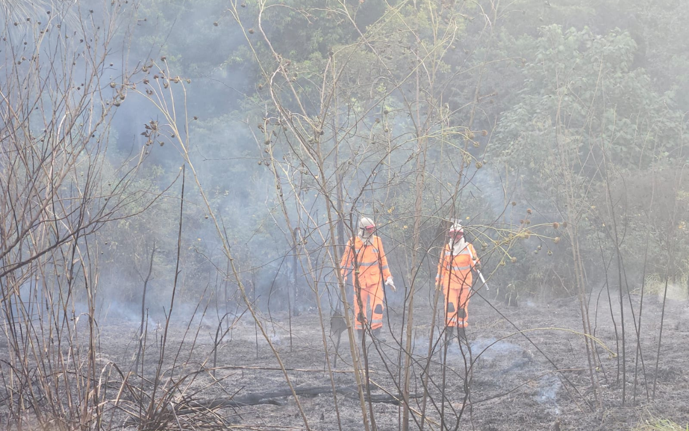 Incêndio em área industrial de Uberlândia