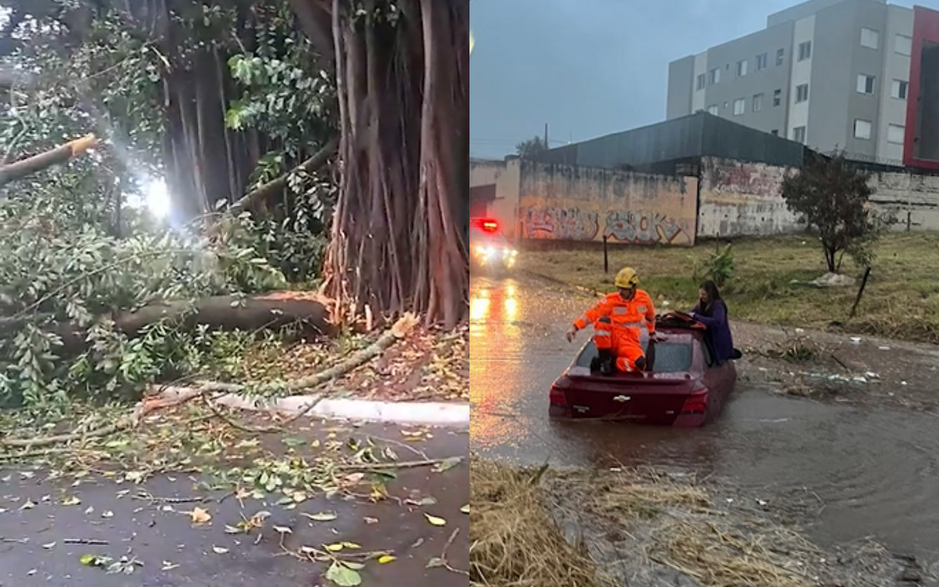 Fim de semana de temporal em Uberlândia