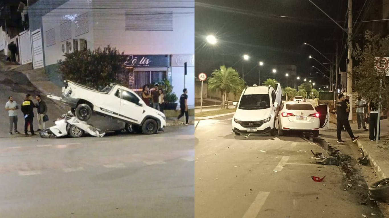 Motorista atinge carros estacionados em Patos de Minas