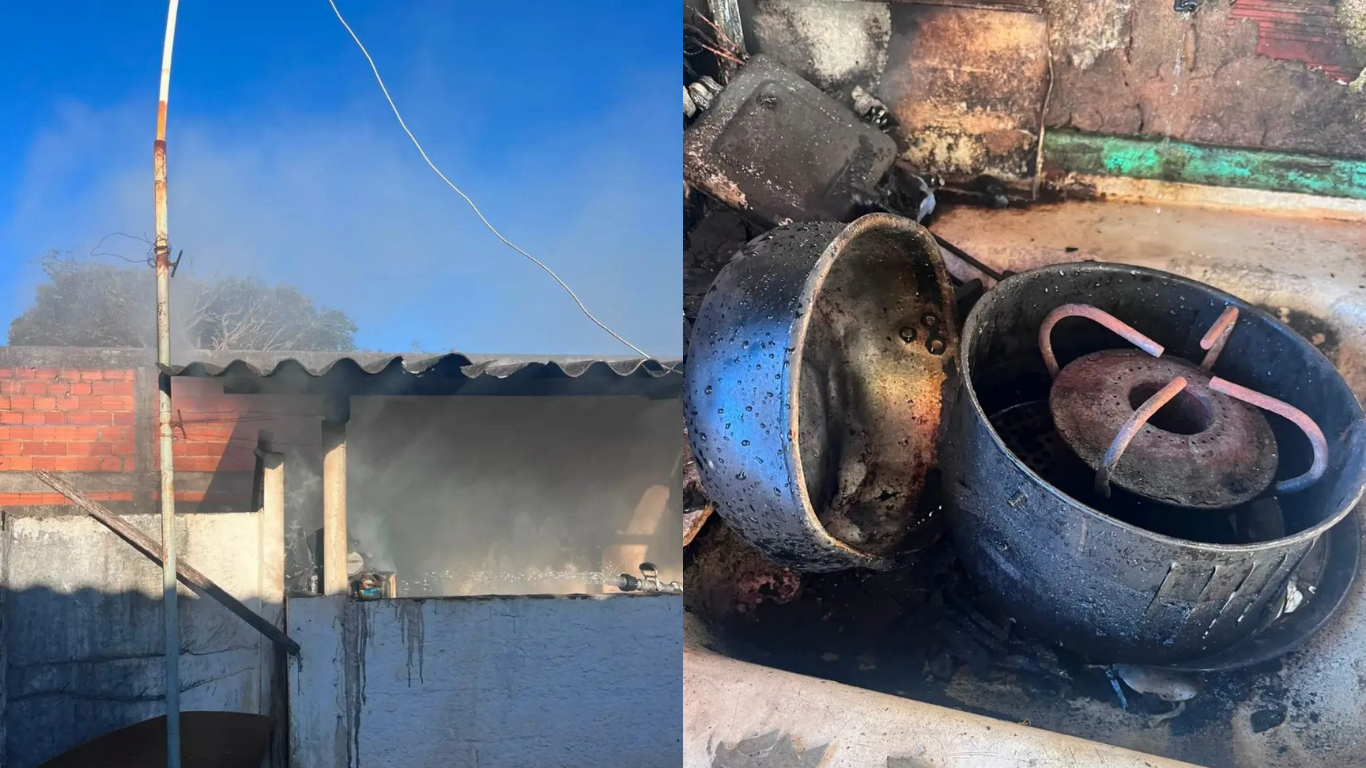 Incêndio residencial deixa uma ferida em Araguari
