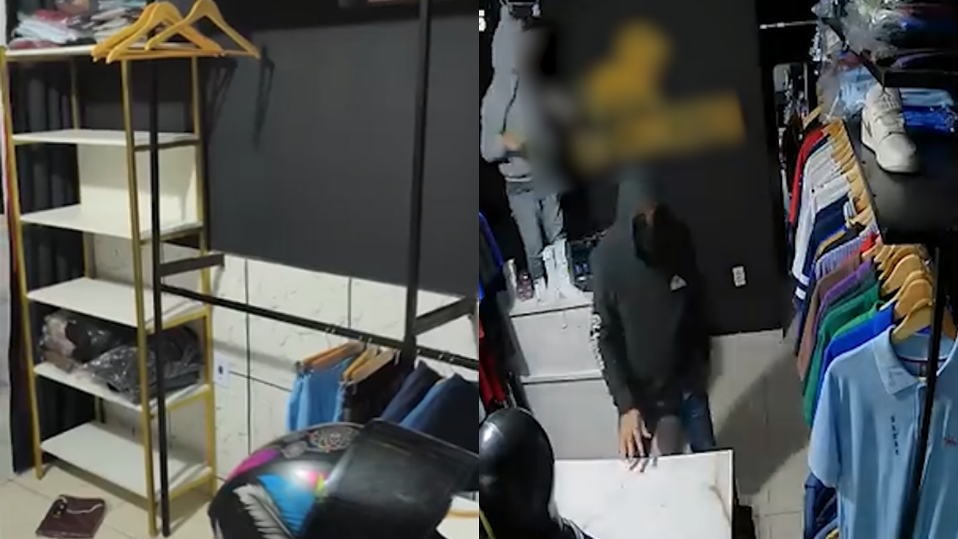 Loja de roupas é invadida e furtada no bairro Tibery, em Uberlândia