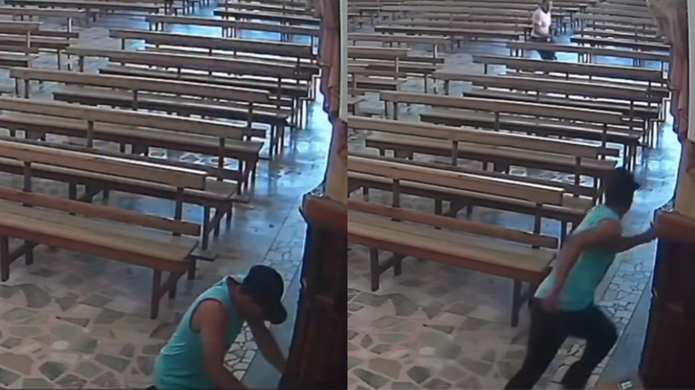 Homem é flagrado furtando igreja em Carmo do Rio Claro