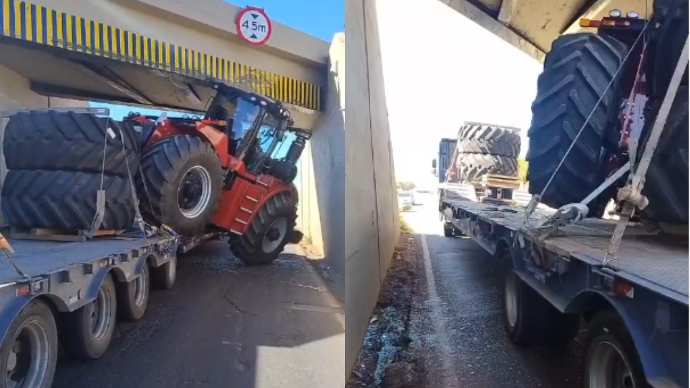 Trânsito bloqueado no Pontilhão do Alvorada