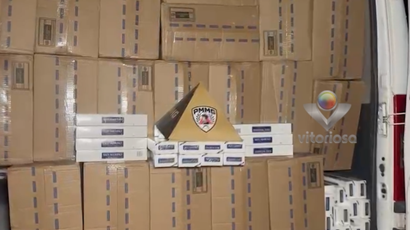 Maços de cigarro contrabandeados do Paraguai foram apreendidos em Uberlândia