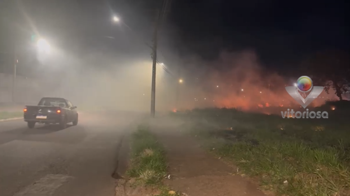 Incêndio no Distrito Industrial de Uberlândia