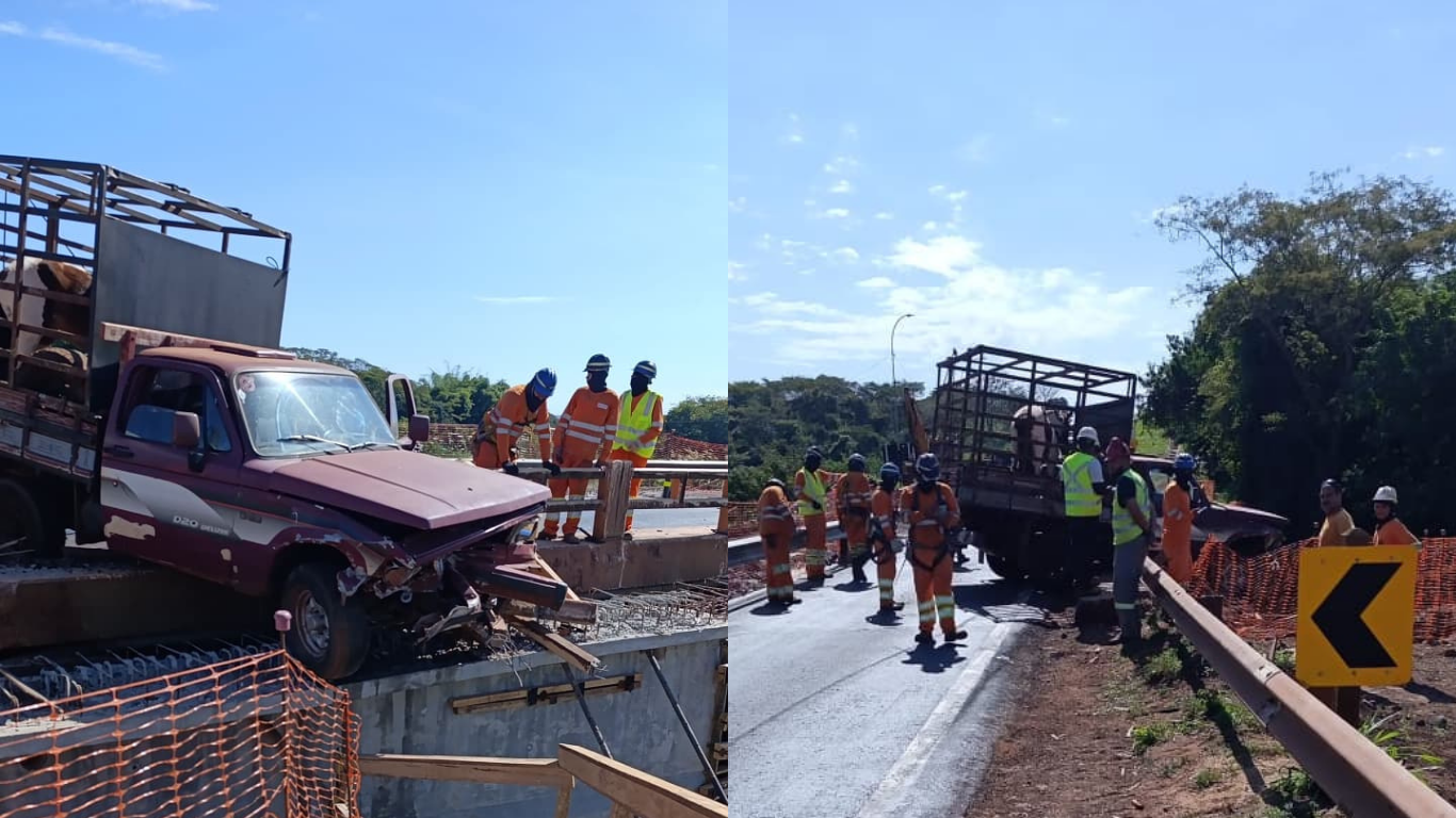 Falha mecânica em utilitário causa interdição na BR-365
