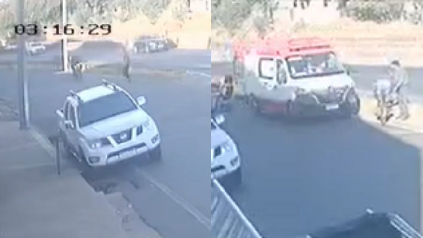 Pedestre de 29 anos é atropelado por motocicleta na Avenida Professora Minervina Cândida Oliveira