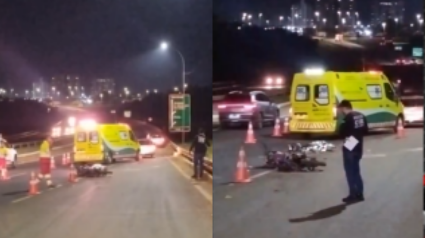 Grave acidente entre carro, moto e caminhão deixa um morto na BR-365, em Uberlândia