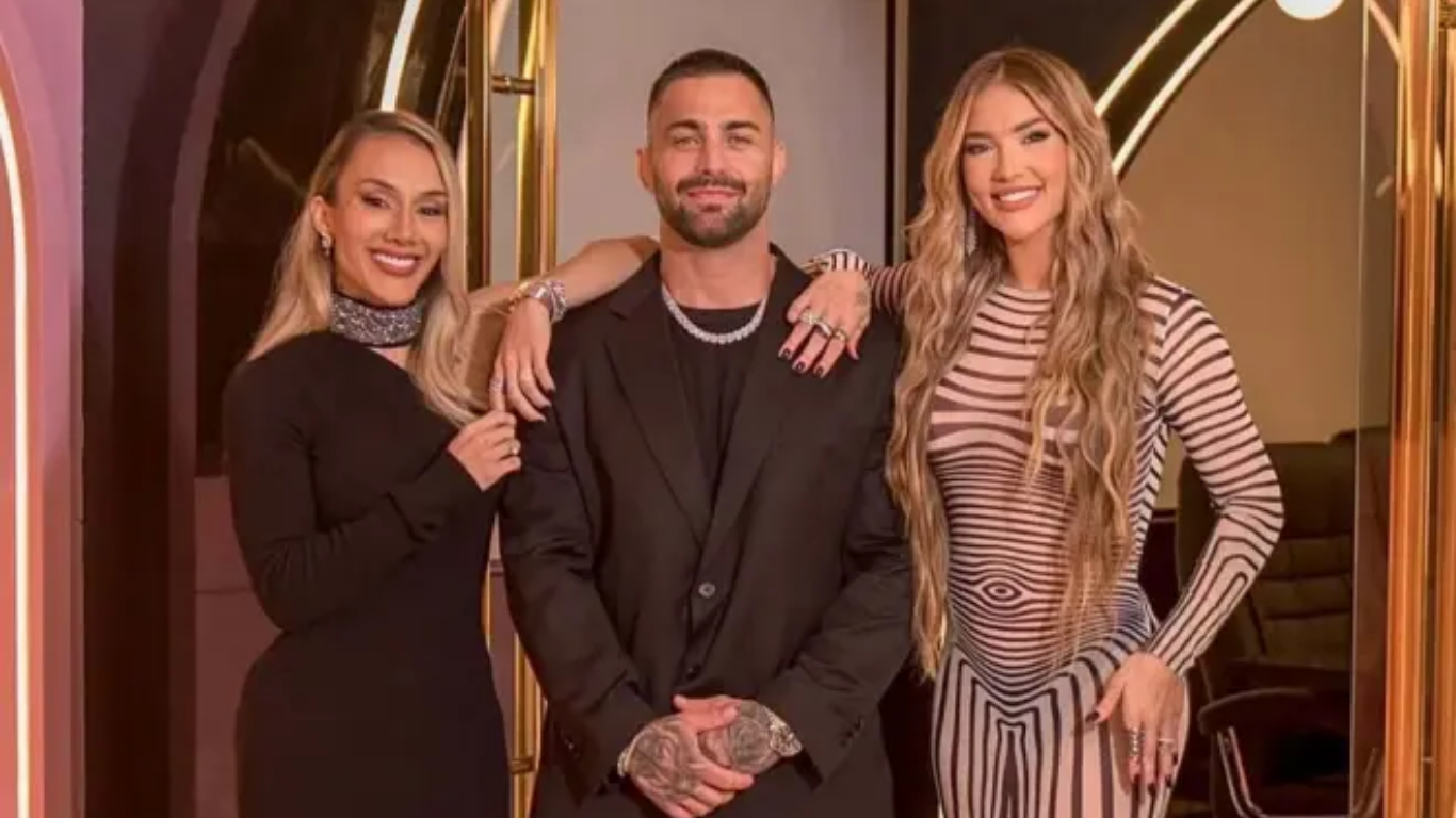 Samara Pink, o marido dela, ThiagoStabile, e Virginia Fonseca
