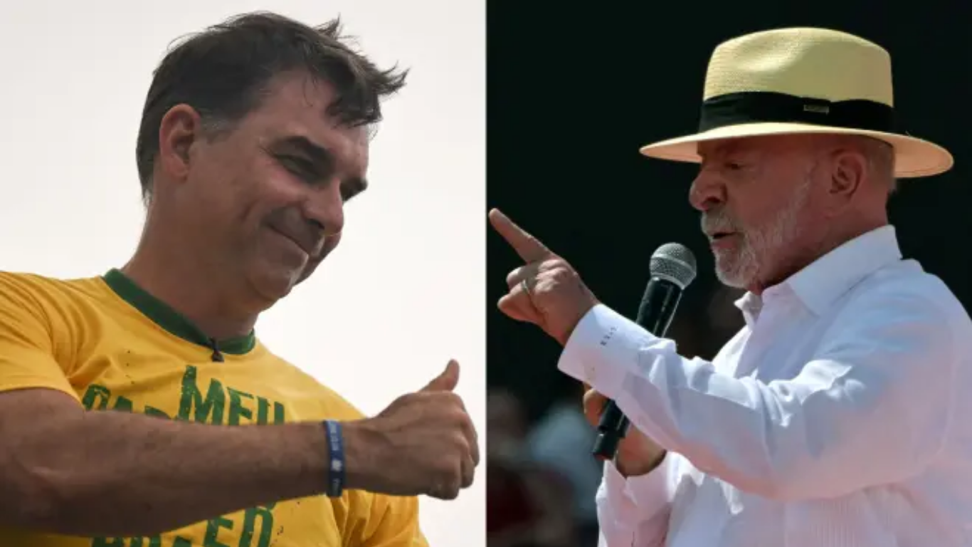 Flávio Bolsonaro e Lula