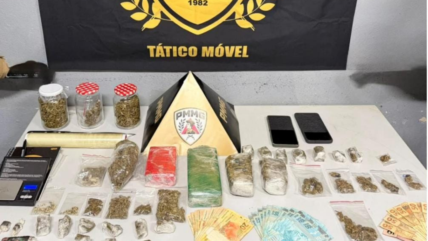 Homem é preso suspeito de operar 'delivery' de drogas no bairro Vila Garcia, em Patos de Minas