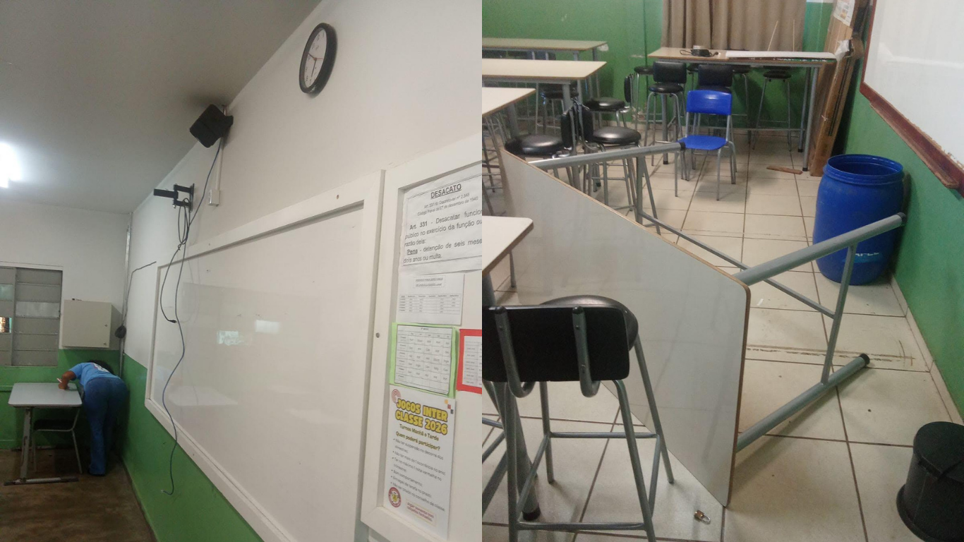 Escola estadual é alvo de furto e tem equipamentos e fiação levados em Uberlândia
