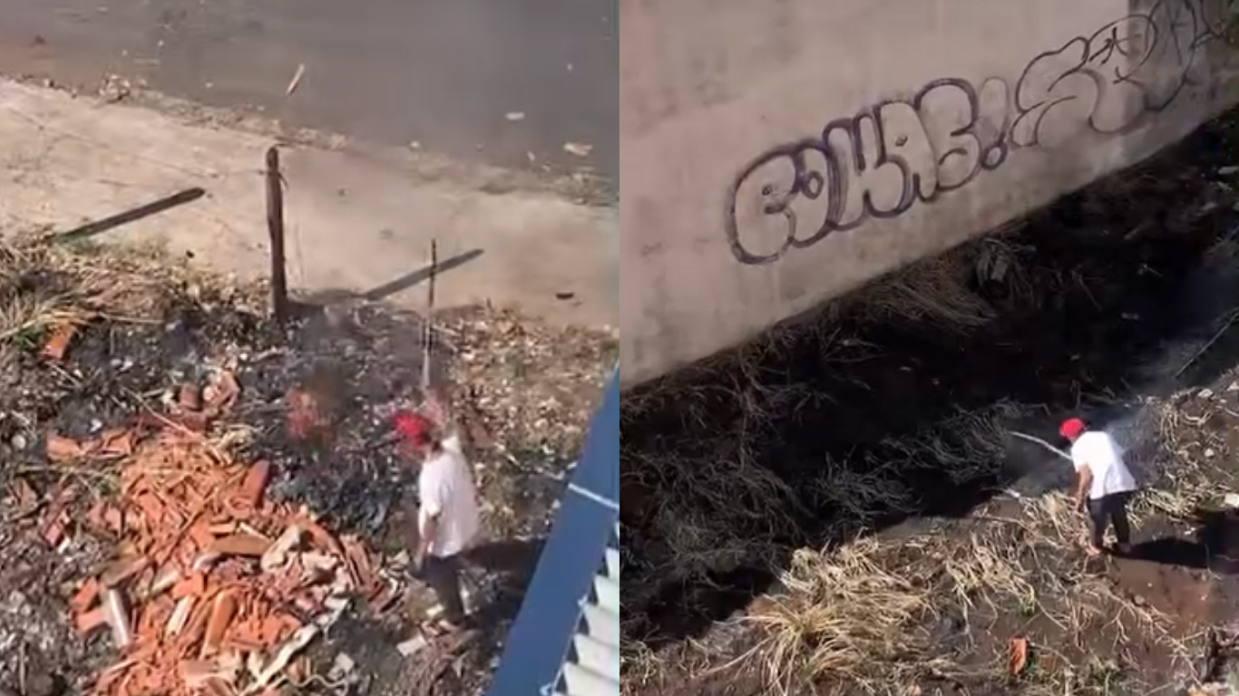 Queima de fios em terrenos vagos provoca risco de incêndios no bairro Santa Mônica, em Uberlândia