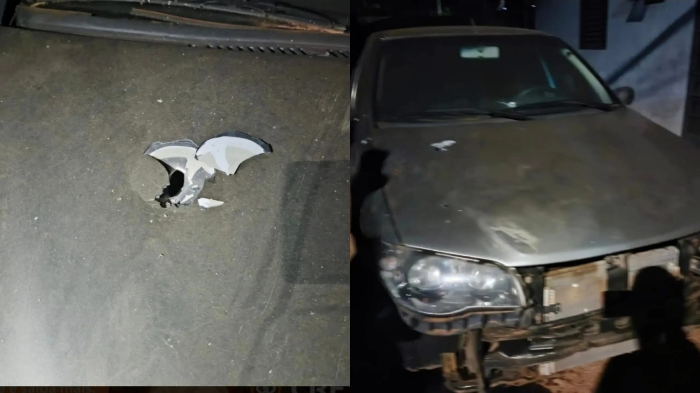 Homem armado sobe em muro e atira contra carro de jovem no Bairro Nossa Senhora de Fátima, em Patos de Minas