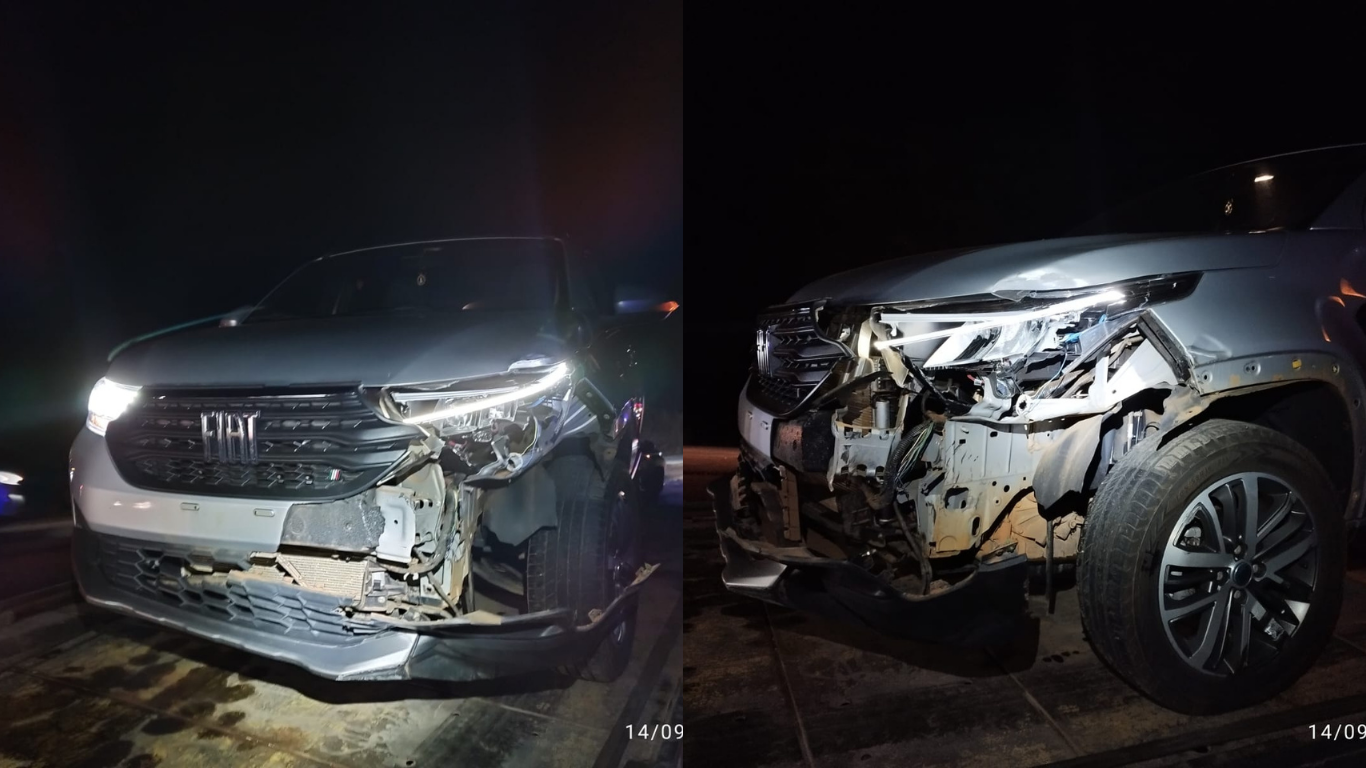 Caminhonete e picape se envolvem em acidente na BR-365, em Patrocínio