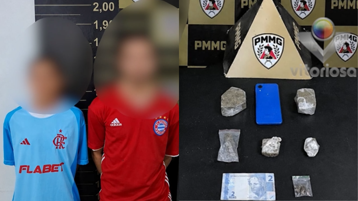 Polícia Militar prende trio por tráfico de drogas no bairro Luizote de Freitas, em Uberlândia