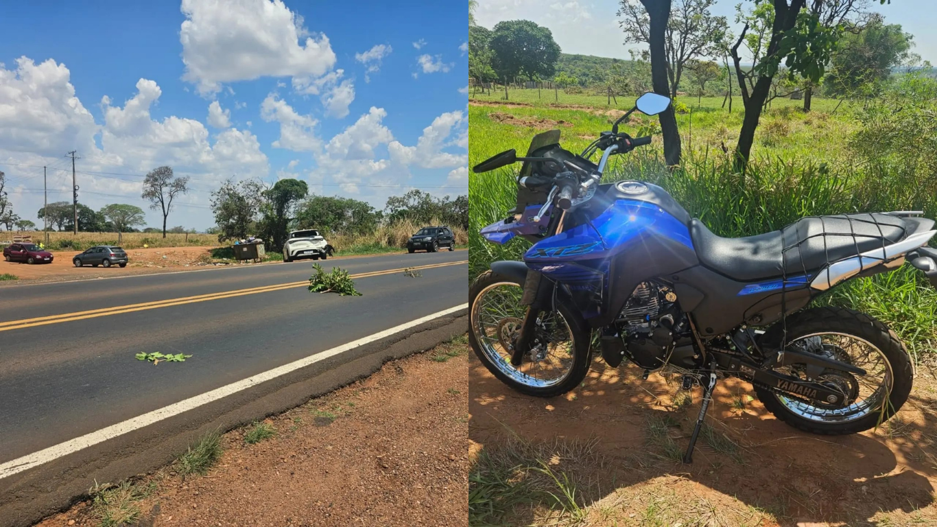 Motociclista fica ferido em acidente na MGC-497, em Uberlândia