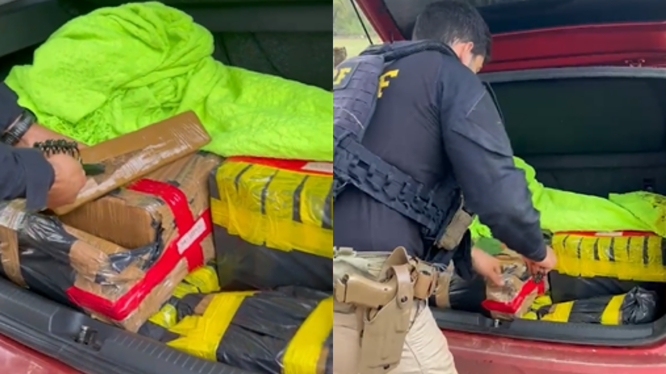 Casal é preso com 200 quilos de maconha após perseguição na BR-365