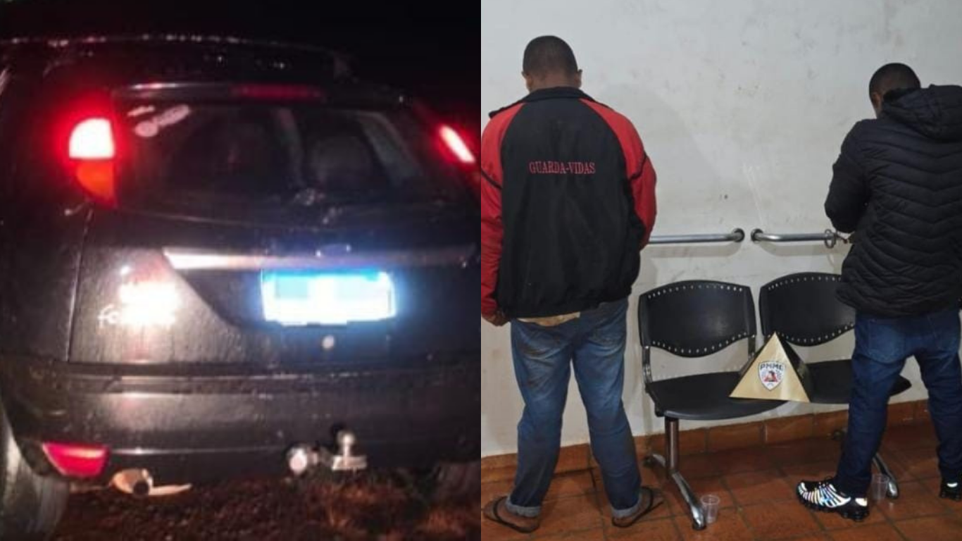 Dois homens são presos em Araporã suspeitos de receptação de veículo furtado em Uberlândia